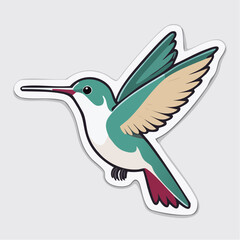 Fototapeta premium Stylized Hummingbird Illustration