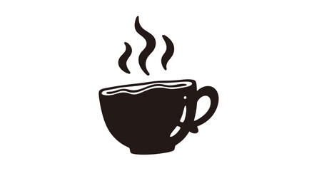 Fototapeta premium Steaming Cup of Coffee Illustration.