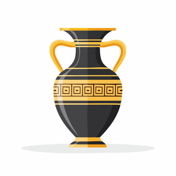 Ancient Greek Amphora Vase Illustration