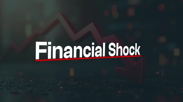 Financial Shock: A striking visual representation of economic downturn, with the words Financial Shock superimposed over a downward-trending arrow.