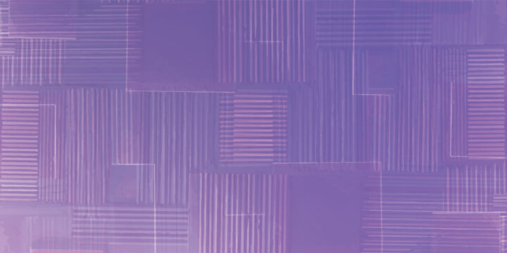 Abstract geometric pattern with intersecting lines and squares in shades of purple.