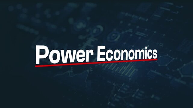 Power Economics Title Animation with Red Underline