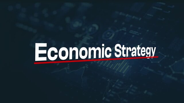 Economic Strategy Title Animation with Red Underline