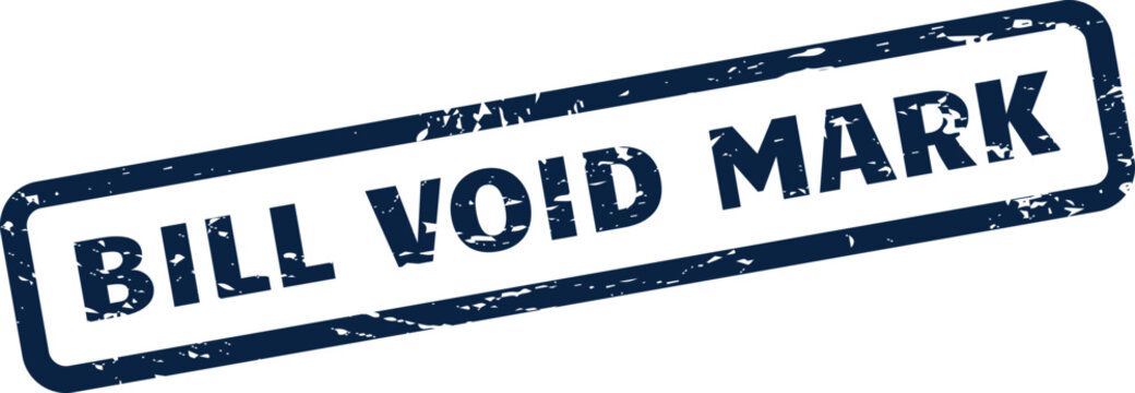Official grunge rubber stamp for business documents marking a specific transaction or item as voided