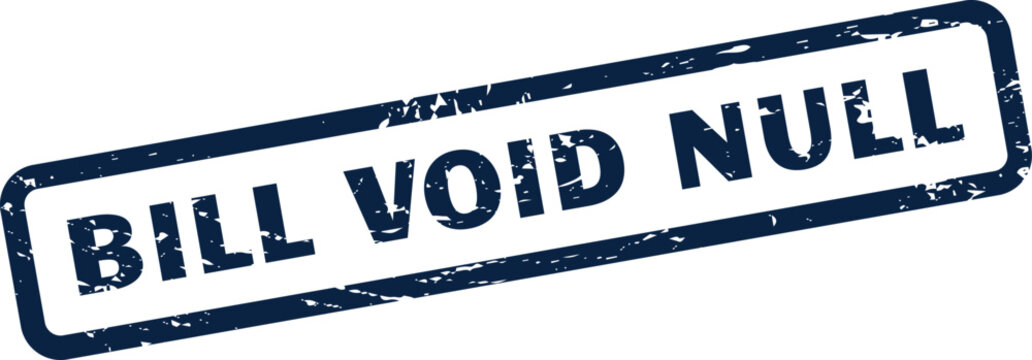 Official grunge rubber stamp for legal documents indicating a zero value or nullified status