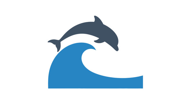Dolphin jumping out of water.