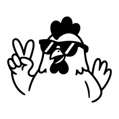 Peace Chicken Illustration © KayBee