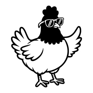 Cool Chicken Illustration