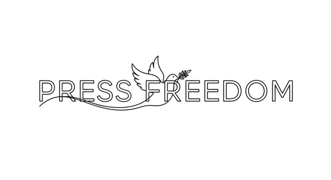 Press Freedom Symbol Design Illustration.