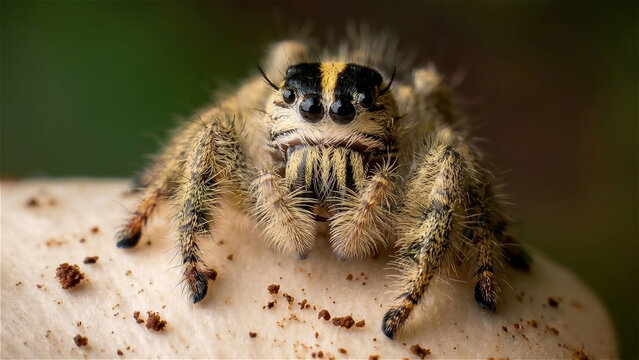Jumping spider on a leaf