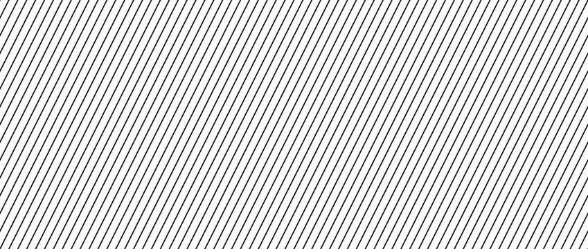 Black slash lines seamless pattern. Repeating subtle diagonal line background. Fine tilt pinstripe linear wallpaper. Abstract slanted stripes backdrop. Repeated oblique stripe texture overlay. Vector