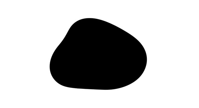 Black Stone or Rock Object Silhouette.