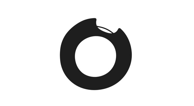 Black O Ring with Missing Segment.