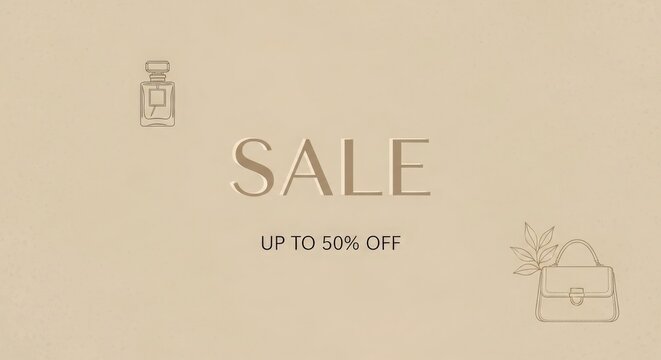 Sale Up To 50 Percent Off Discount Advertisement