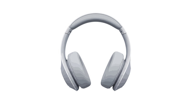 Modern wireless headphones isolated on a white background audio technology