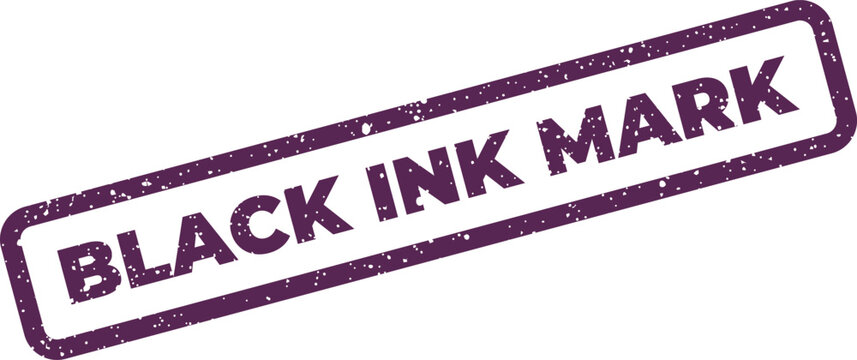 Weathered rectangular stamp graphic showing the phrase BLACK INK MARK with an authentic grunge style