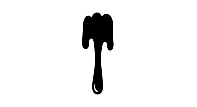 Black Silhouette of a Mace Weapon.