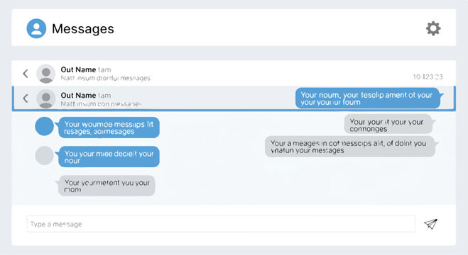A screenshot of a messaging app conversation with jumbled text