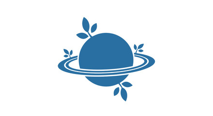 Blue Planet with Rings and Leaves. © Aga