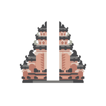 Minimalist Balinese Candi Bentar Gate