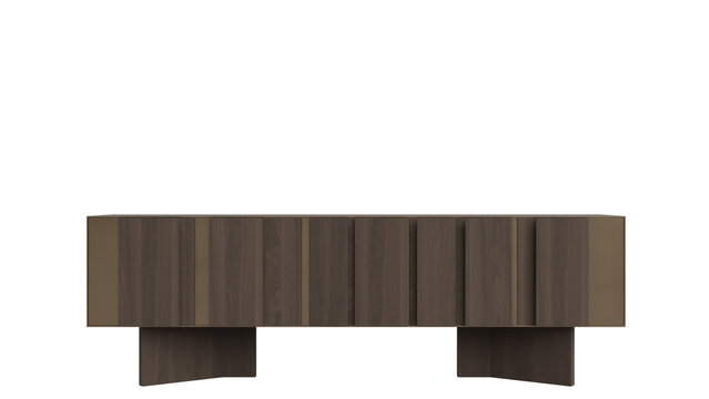 Wooden Coffee Table on Black Background