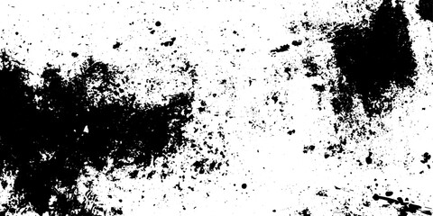 Fototapeta premium Black Ink Grunge Texture with Splatters and Spray Paint Effect on White Background Vector