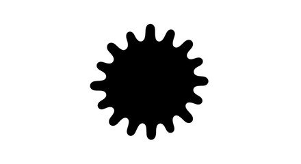 Fototapeta premium Black Gear or Cogwheel Icon Isolated.