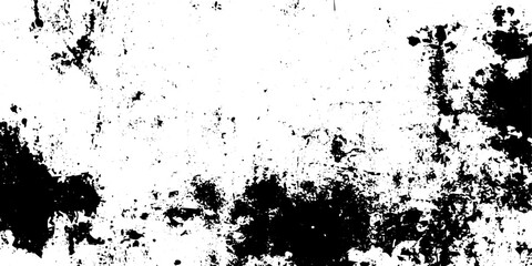 Fototapeta premium Black and White Grunge Distress Texture Vector Background with Splatter and Grain Effects