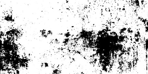 Obraz premium Black and White Distressed Grunge Texture Vector Background with Ink Splatters and Gritty Detail