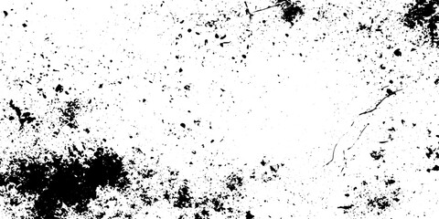 Fototapeta premium Black and White Grunge Texture Vector with Gritty Splatters and Distressed Grainy Overlay