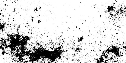 Fototapeta premium Black and White Grunge Vector Texture with Distressed Ink Splatters and Grain Background