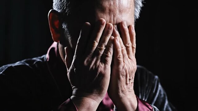 A Person Hides His Face In His Hands In A Time of Emotional Distress