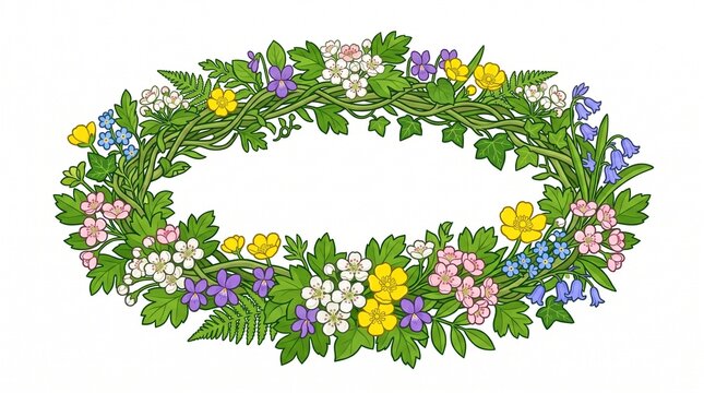 high-quality single object clipart illustration inspired by the festival Beltane