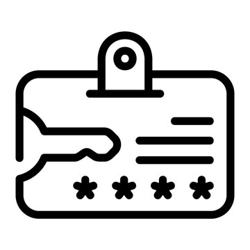 login credentials line icon