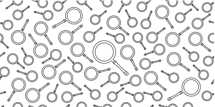 Loupe seamless pattern background. Seamless magnifying glass pattern. Magnifying glass doodle pattern background.	