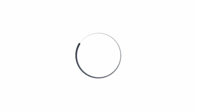 Minimalist dark gray circular loading animation spinner rotating clockwise for user interface design