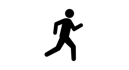 Obraz premium Silhouette of a Running Person.