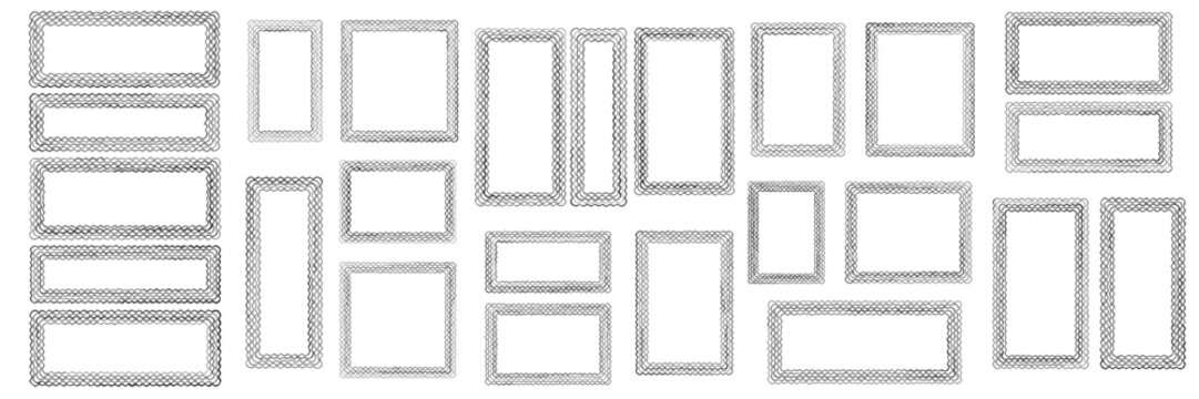Celtic Knotwork Decorative Frames and Hand Drawn Vintage Borders for Wedding Invitations