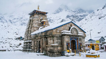 Kedarnath Temple Uttarakhand – Sacred Himalayan Shiva Shrine in Garhwal Mountains India © Chandra