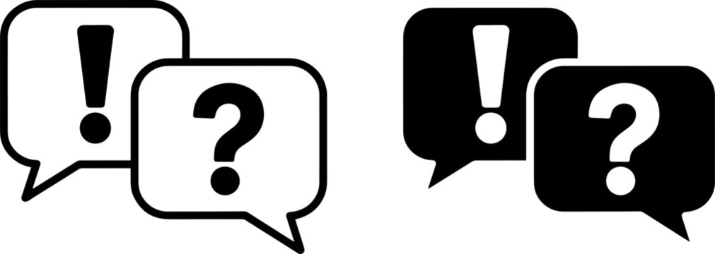 confused speech bubbles with question marks vector illustration
