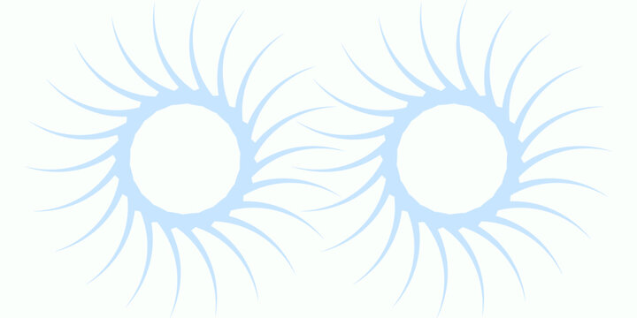 Swirling radial ice cream background. Vector illustration for swirl design. Summer vortex spiral twirl. Blue colors. Helix rotation rays. Converging psychedelic scalable stripes. Fun sun light beams