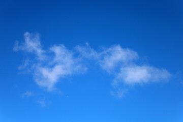 Fototapeta premium Blue sky background with white cloud