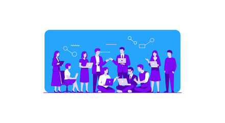 Obraz premium Diverse group of people working.