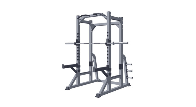 Heavy Duty Power Rack Cage with Barbell for Strength Training and Weightlifting
