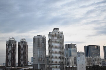 Fototapeta premium Modern Residential Skyscrapers in Tokyo Bay Area.