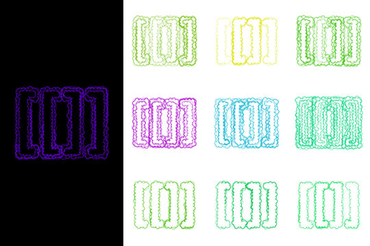 Colorful Textured Square Brackets for Creative Coding and Visual Programming Education