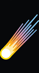 A comet with a white core and colorful tail © Junet
