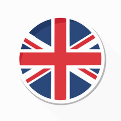 Obraz premium Circular Union Jack Flag Icon