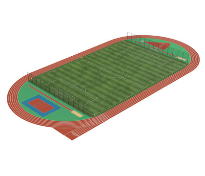 Soccer Grass Field Isolated