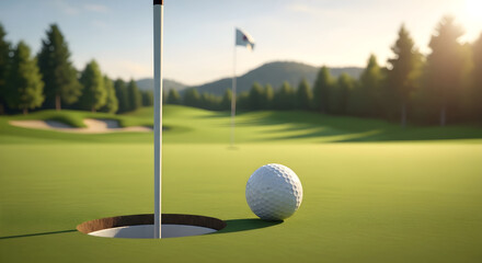 Obraz premium Father's day golf celebrate dad with a perfect swing and scenic course
